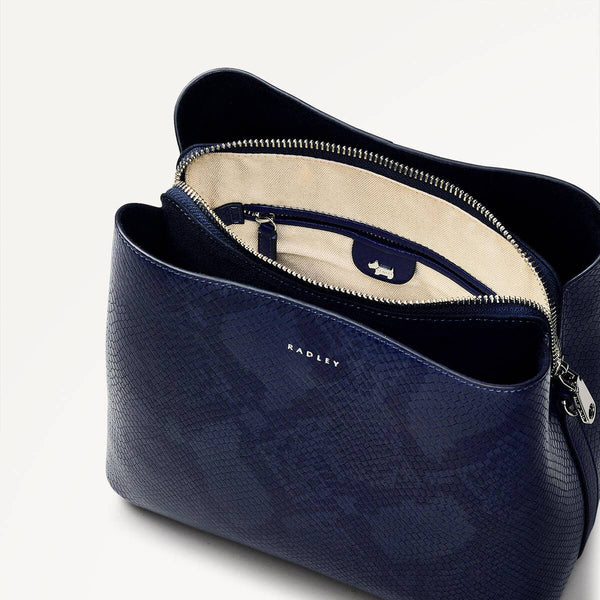 Radley London Evenfall Blue Crossbody Bag | Dukes Place Faux Snake SS25 |Radley