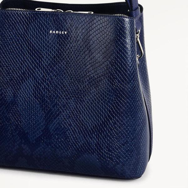 Radley London Evenfall Blue Crossbody Bag | Dukes Place Faux Snake SS25 |Radley