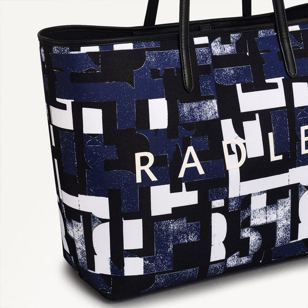 Radley London Evenfall Blue Tote Bag | Southwell Gardens Abstract Geo SS25 | Radley