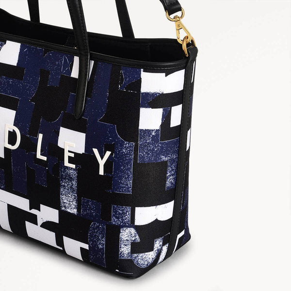 Radley London Evenfall Open Top Blue Grab Bag | Southwell Gardens Abstract Geo SS25 | Radley