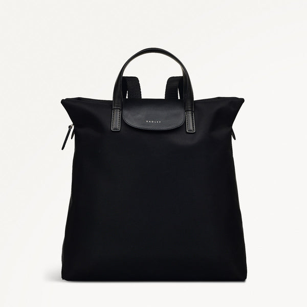 radley london Fabric Medium Sized Black Backpack | Pocket Essentials SS25 | Radley