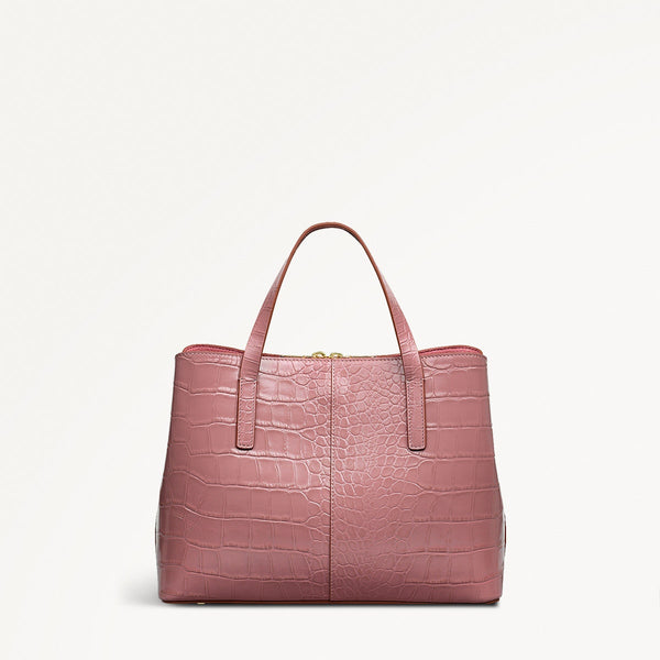 Radley London French Rose Pink Leather Grab Bag | Dukes Place Croc AW25 | Radley