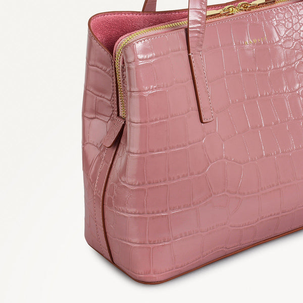 Radley London French Rose Pink Leather Grab Bag | Dukes Place Croc AW25 | Radley