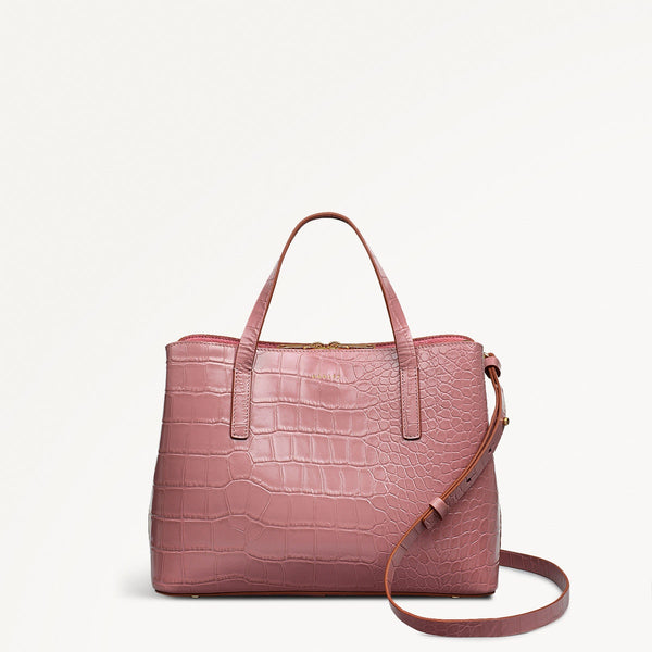 radley london French Rose Pink Leather Grab Bag | Dukes Place Croc AW25 | Radley