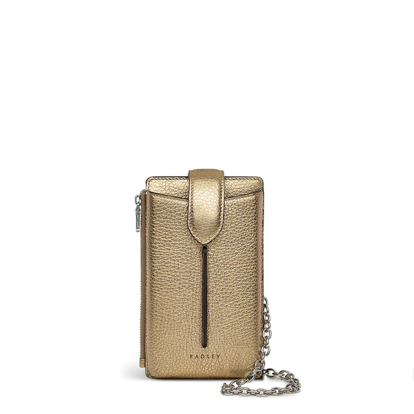 radley london Icy Gold Phone Crossbody Bag | Hillgate Place Metallic AW24 | Radley