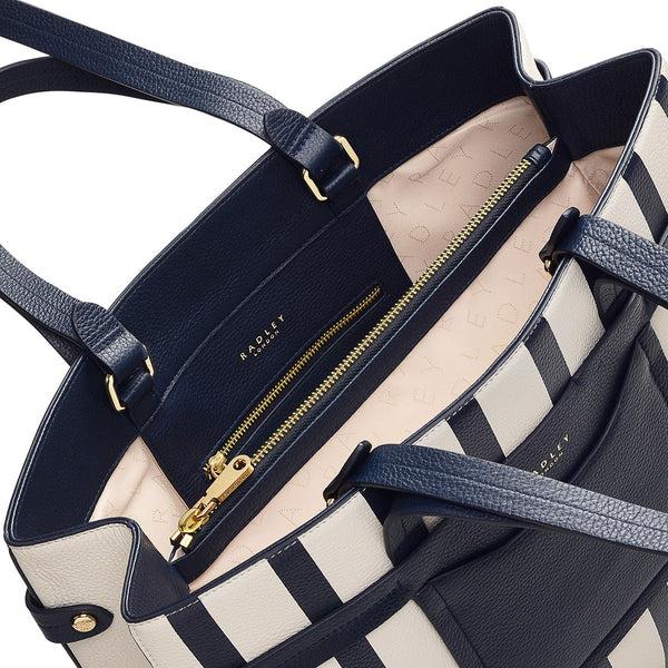 Radley London Ink Blue Striped Tote Bag | Florence Road Stripe | Radley