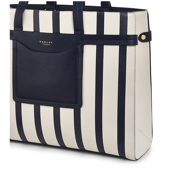 Radley London Ink Blue Striped Tote Bag | Florence Road Stripe | Radley