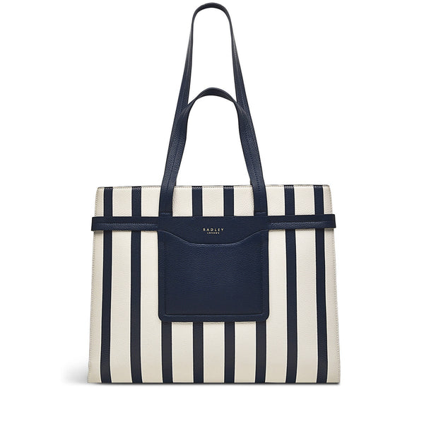 radley london Ink Blue Striped Tote Bag | Florence Road Stripe | Radley