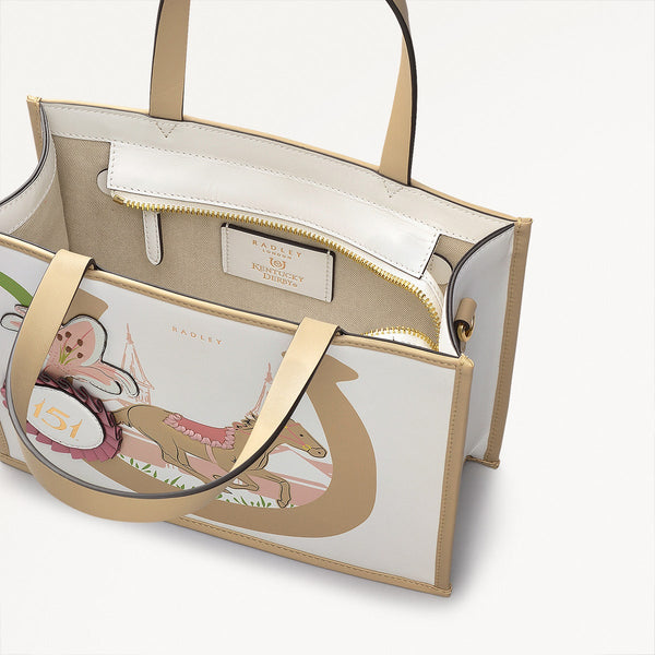 Radley London Leather Grab Bag Chalk | Kentucky Derby Collection SS25 | Radley