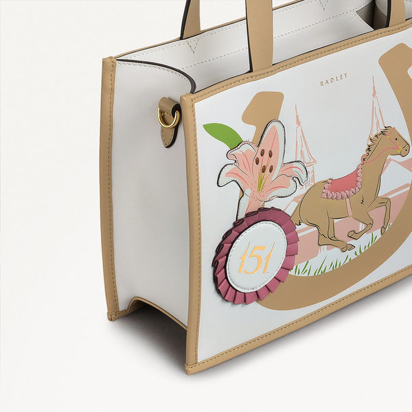 Radley London Leather Grab Bag Chalk | Kentucky Derby Collection SS25 | Radley