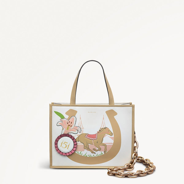 radley london Leather Grab Bag Chalk | Kentucky Derby Collection SS25 | Radley