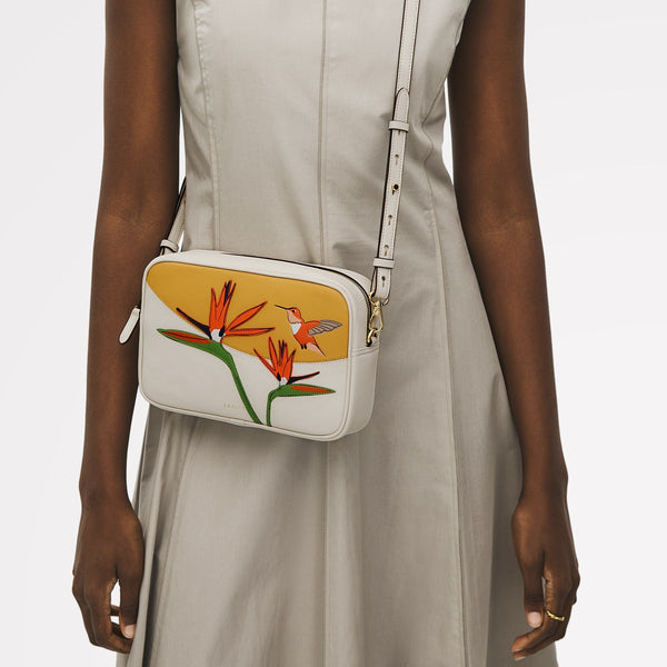 Radley London Leather Small Crossbody In Cream | Bird Of Paradise AW25 | Radley