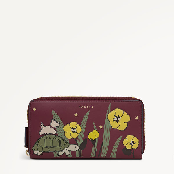 radley london Midnight Wanderer Large Zip Around Wallet Dark Cherry - 112991