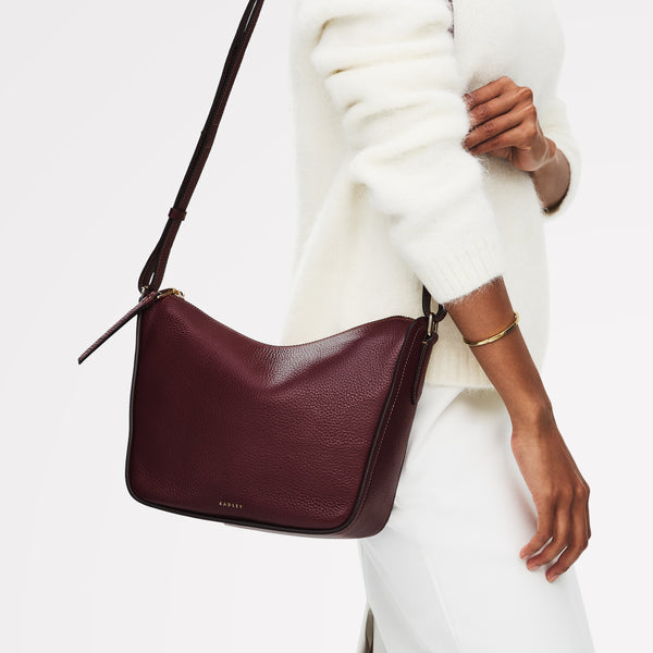 Radley London Oak Street Medium Ziptop Cross Body Dark Cherry - 113030