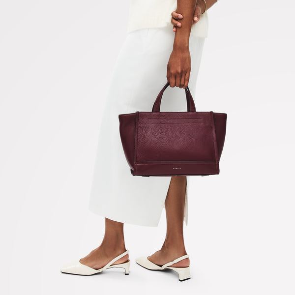 Radley London Oak Street Medium Ziptop Satchel Dark Cherry - 113029