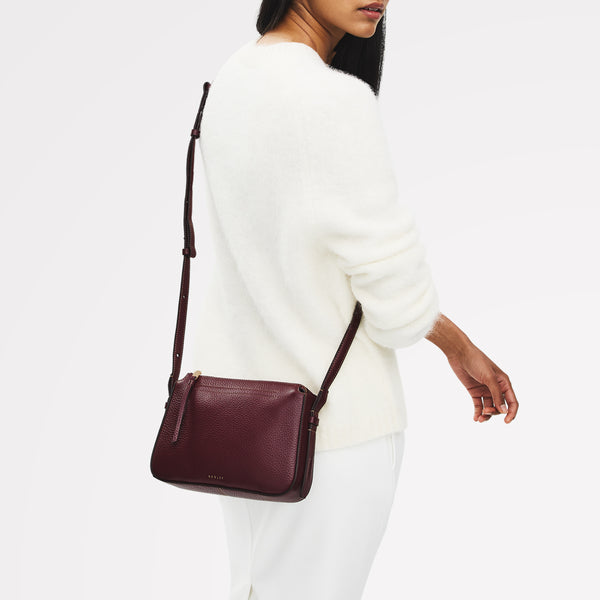 Radley London Oak Street Small Ziptop Cross Body Dark Cherry - 113031