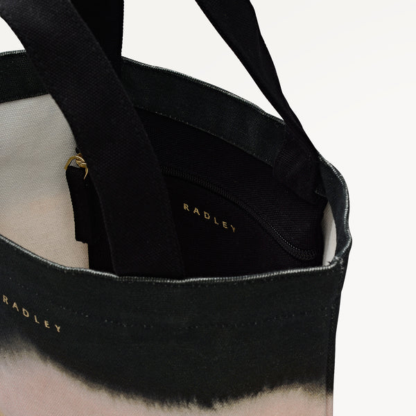 Radley London Ombre Stripe Small Open Top Satchel Black - 113248