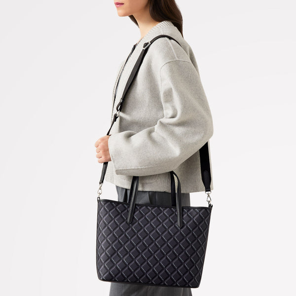 Radley London Open Top Black Grab Bag | Southwell Gardens Abstract Geo SS25 | Radley