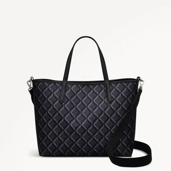 radley london Open Top Black Grab Bag | Southwell Gardens Abstract Geo SS25 | Radley