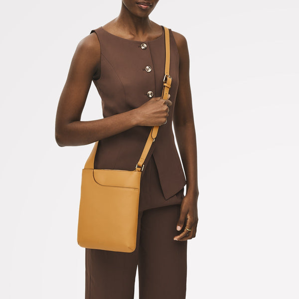 Radley London Pecan Brown Zip Top Leather Crossbody | Pockets Collection AW25 | Radley