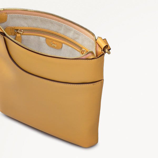 Radley London Pecan Brown Zip Top Leather Crossbody | Pockets Collection AW25 | Radley