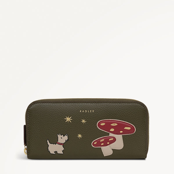 radley london Pine Needle Large Zip Around Wallet | Mushroom Mate AW25 | Radley London