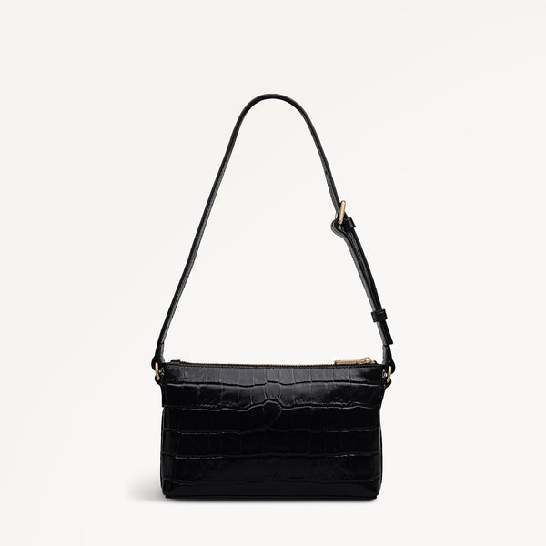 Radley London Pockets - Faux Croc Mini Ziptop EW Shoulder Black - 113027