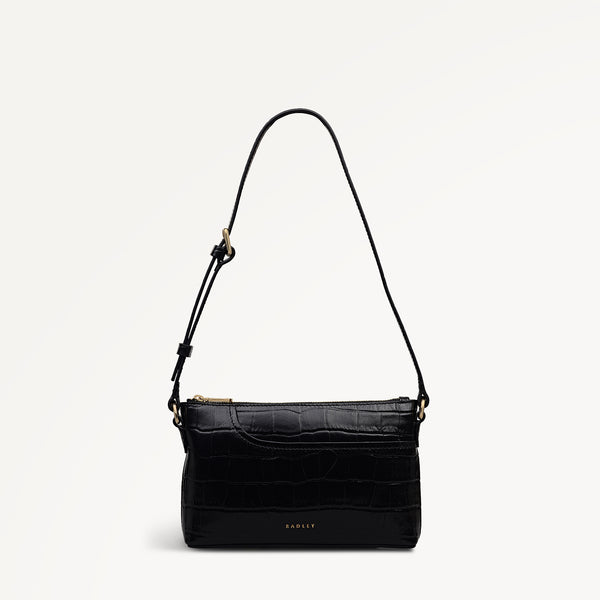 radley london Pockets - Faux Croc Mini Ziptop EW Shoulder Black - 113027