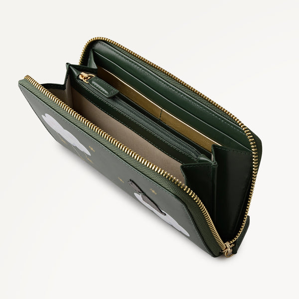 Radley London Racing Green Large Zip Around Wallet | It's Written In The Snowflakes AW25 | Radley London