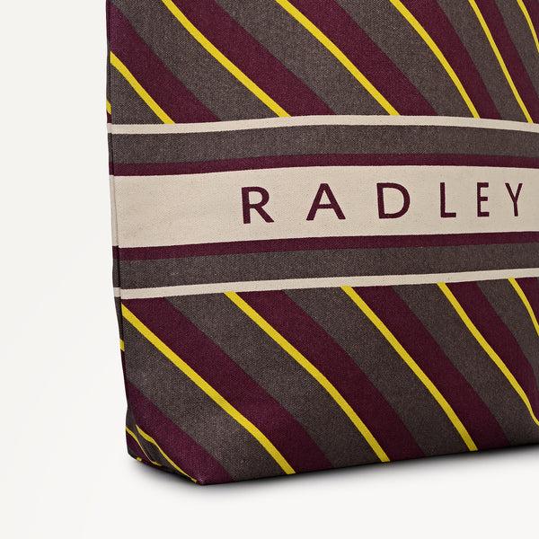 Radley London Radley Diagonal Stripe Extra Large Open Top Tote Coffee - 113252