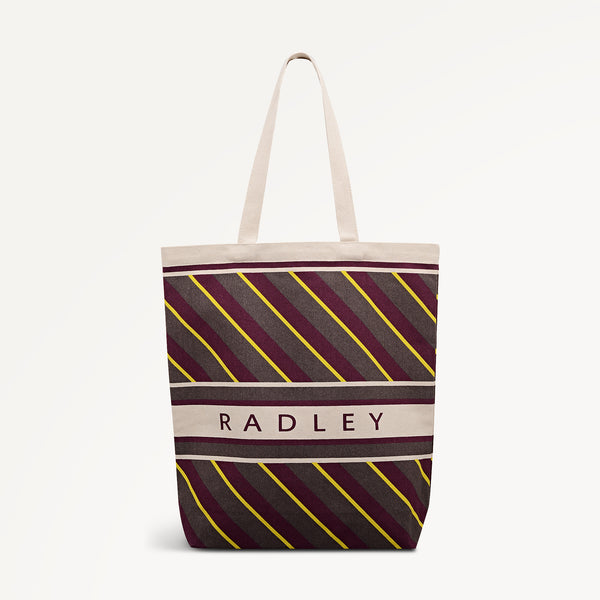radley london Radley Diagonal Stripe Extra Large Open Top Tote Coffee - 113252