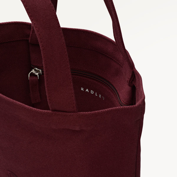Radley London Radley Embroidery Small Open Top Satchel Dark Cherry - 113250