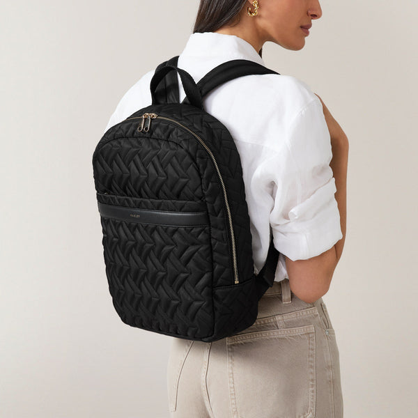 Radley London Responsible Black Backpack | Holland Park Quilt AW24 | Radley
