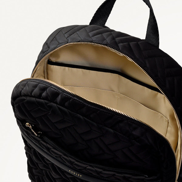 Radley London Responsible Black Backpack | Holland Park Quilt AW24 | Radley