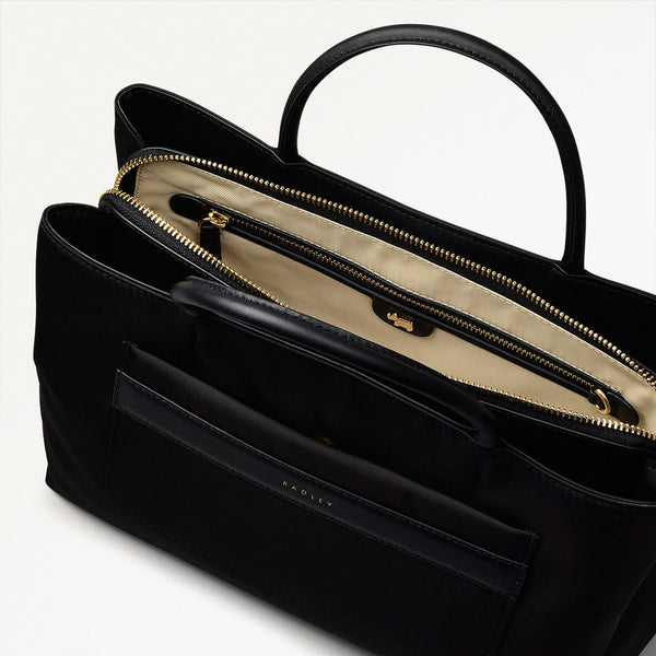 Radley London Responsible Black Medium Grab Bag | Holland Park AW24 | Radley