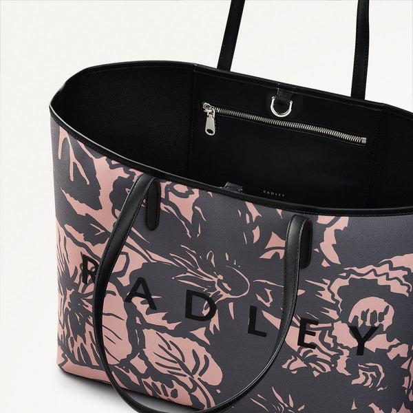 Radley London Responsible Floral Tote Bag Black | Southwell Gardens SS25 | Radley
