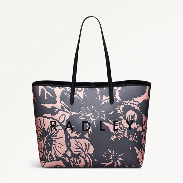 radley london Responsible Floral Tote Bag Black | Southwell Gardens SS25 | Radley