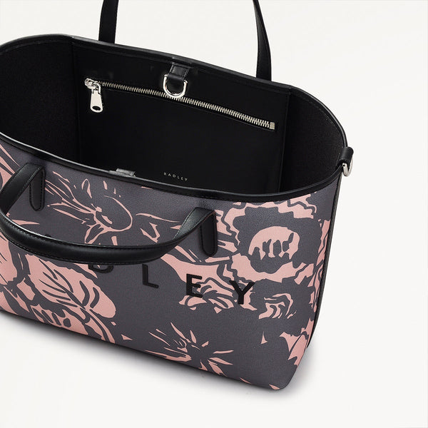 Radley London Responsible Medium Floral Grab Bag Black | Southwell Gardens SS25 | Radley