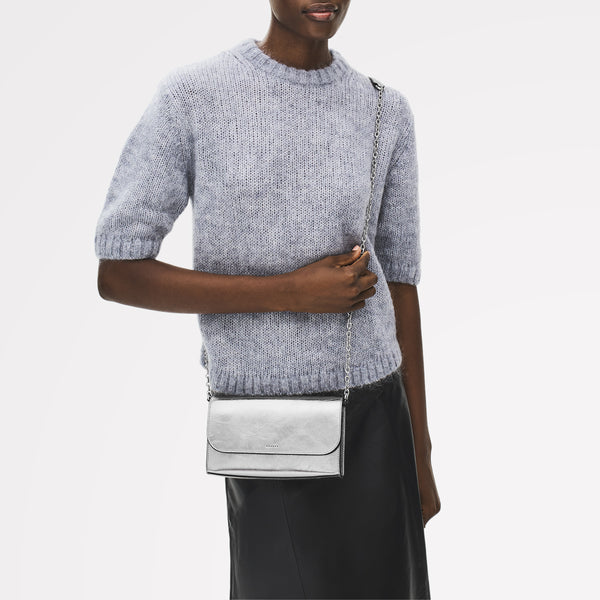Radley London Silver Micro Flapover Cross Body Bag | The Rathbone AW25 | Radley London