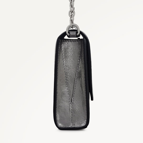 Radley London Silver Micro Flapover Cross Body Bag | The Rathbone AW25 | Radley London