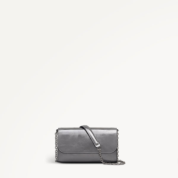 radley london Silver Micro Flapover Cross Body Bag | The Rathbone AW25 | Radley London