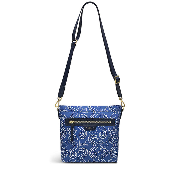 radley london Small Blue Cross Body Bag | Finsbury Park Seahorse AW24 | Radley London