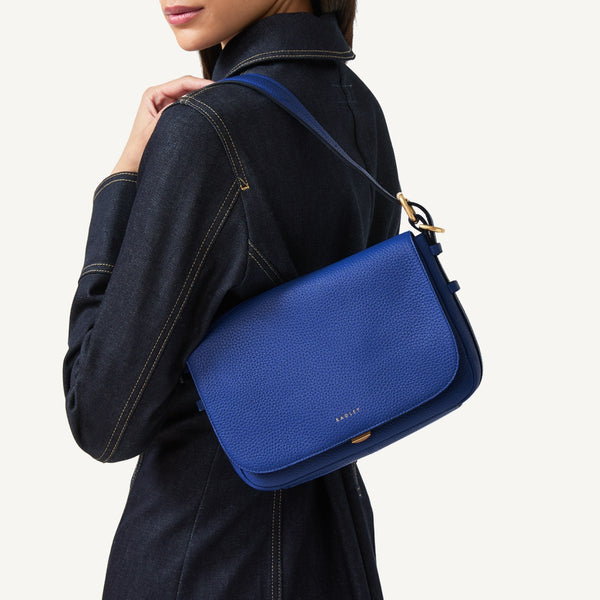 Radley London Small Flapover Blue Crossbody Bag | Grafton Street Crossbody SS25 | Radley