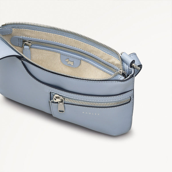 Radley London Smoke Blue Mini Crossbody Leather Bag | Pockets Collection SS25 | Radley