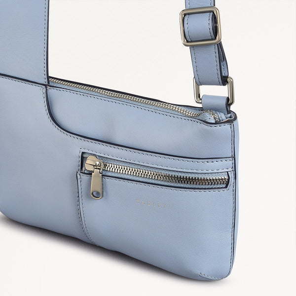 Radley London Smoke Blue Mini Crossbody Leather Bag | Pockets Collection SS25 | Radley