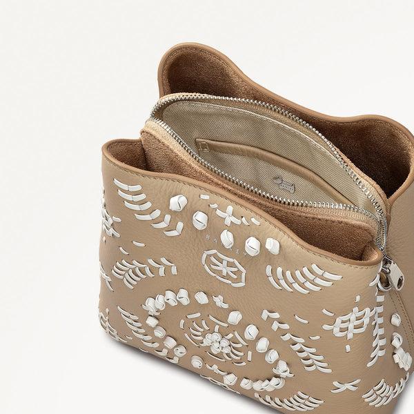 Radley London Stone Beige Leather Crossbody Bag | Dukes Place Broderie AW25 | Radley