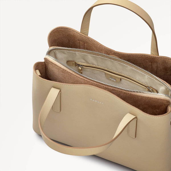Radley London Stone Beige Medium Ziptop Grab Bag | Dukes Place Collection SS25 | Radley