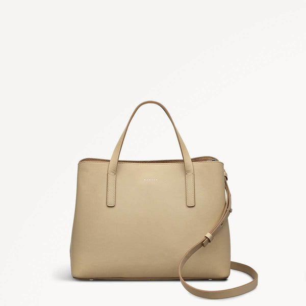 radley london Stone Beige Medium Ziptop Grab Bag | Dukes Place Collection SS25 | Radley