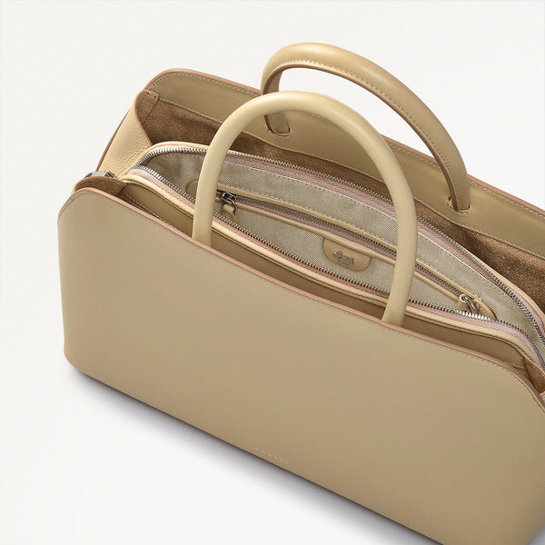 Radley London Stone Beige Ziptop Grab Bag | Liverpool Street Collection SS25 | Radley