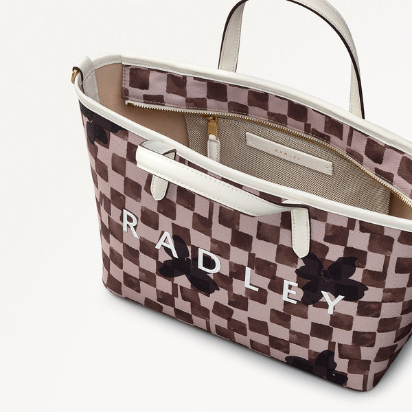 Radley London Stone Check Medium Grab Bag | Southwell Gardens Check Collection AW25 | Radley